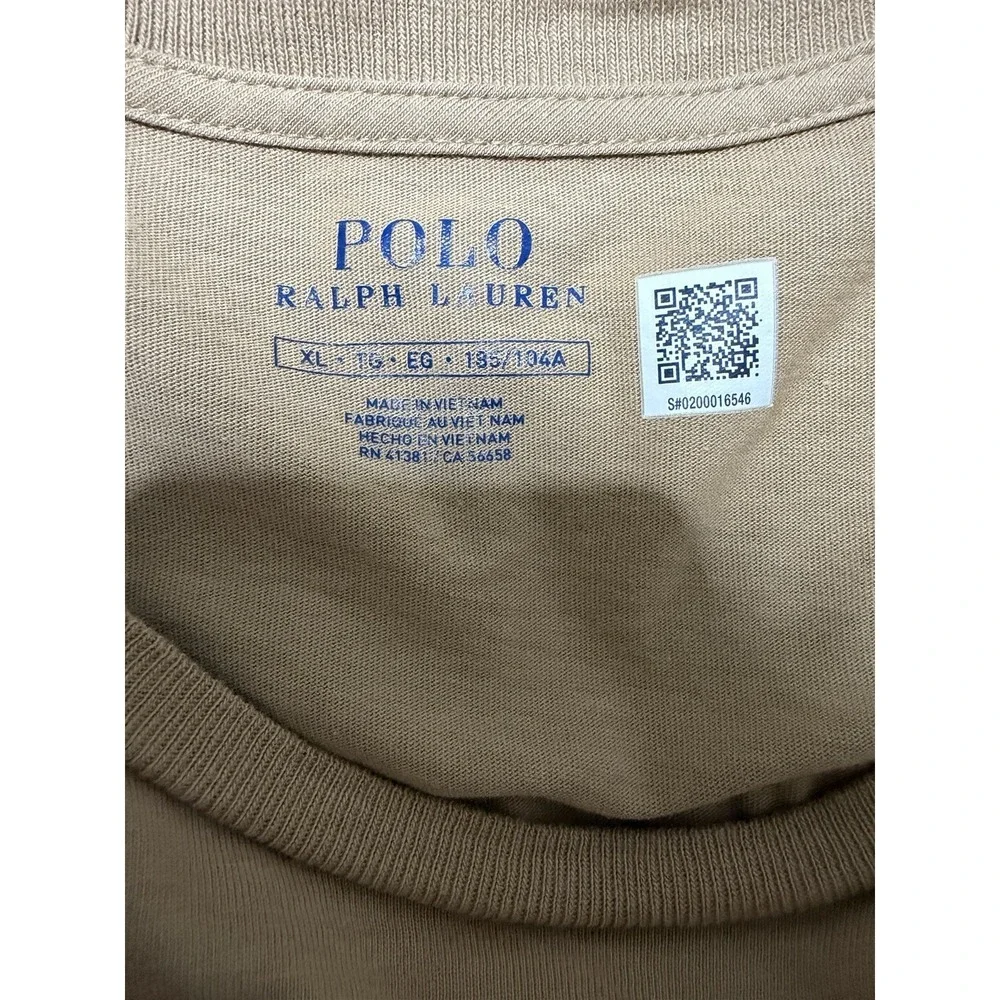 Polo‎ Ralph Lauren Long Sleeve T-Shirt Tan Men's Size X-Large